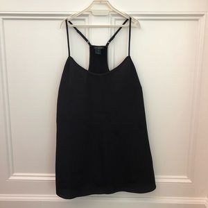 J. Crew Black Racerback Shell Cami Tank Top
